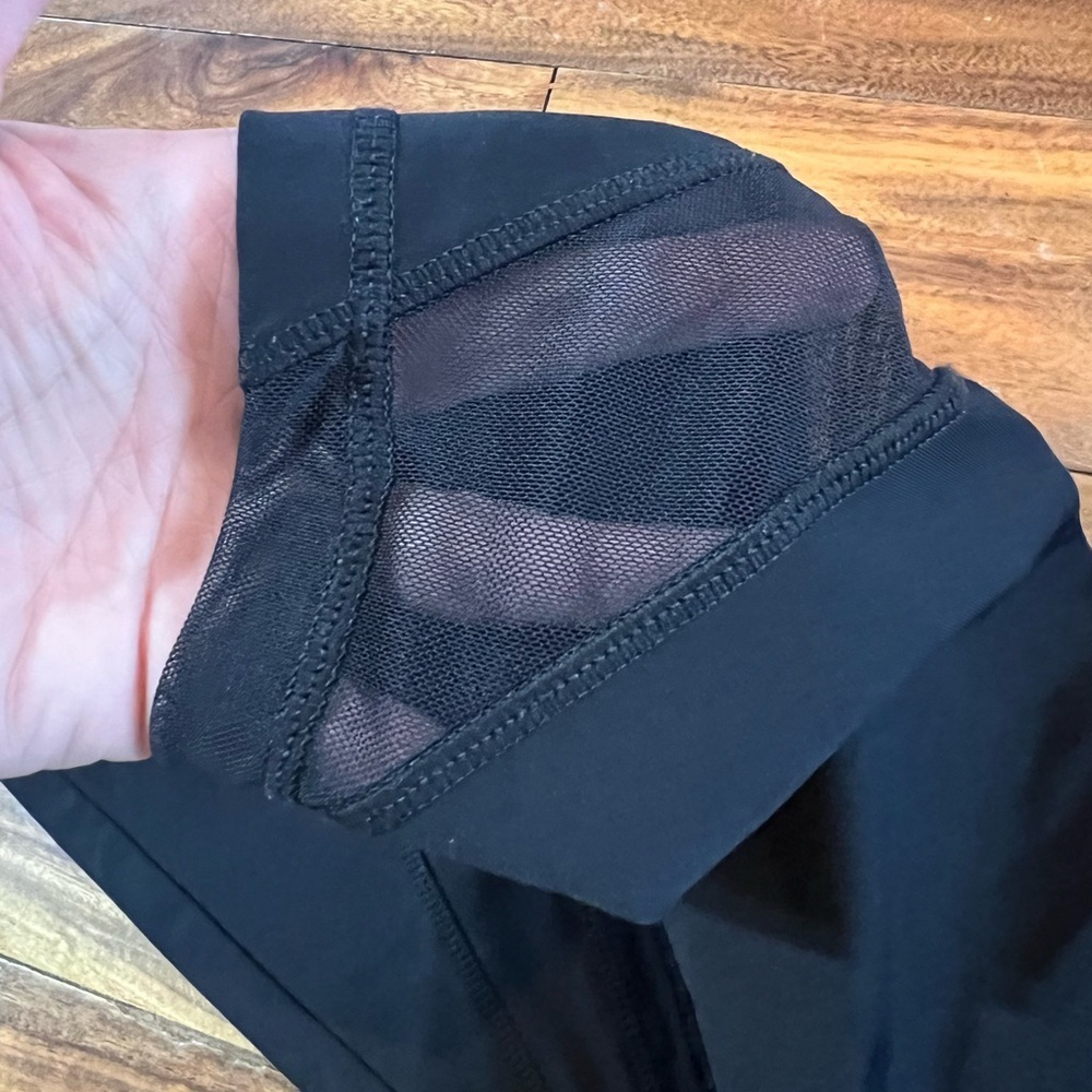 Aerie Medium Black Moto Cropped Capri Leggings Workout Biker Athleisure Casual - Picture 8 of 10